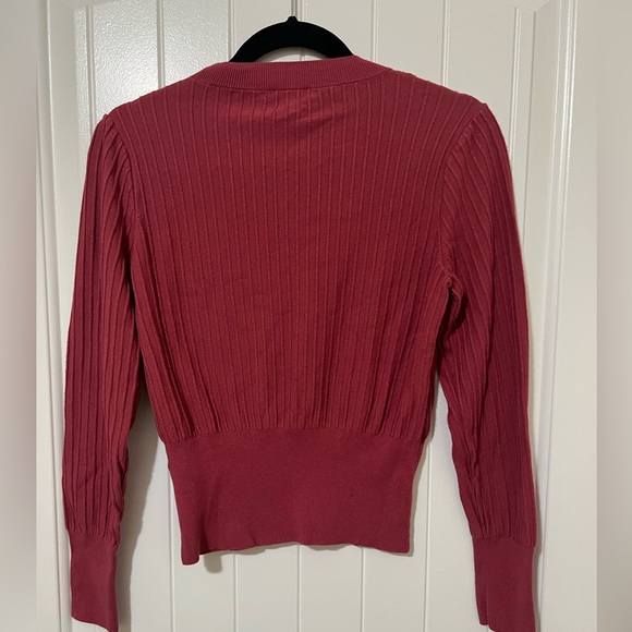 H & M Pink Scoop Neck, Tight Wrist Top, Small - Picture 2 of 4